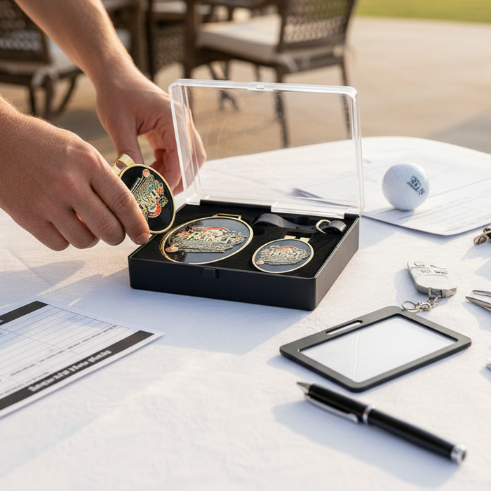 Custom Logo Golf Gift Set – Bag Tag & Money Clip