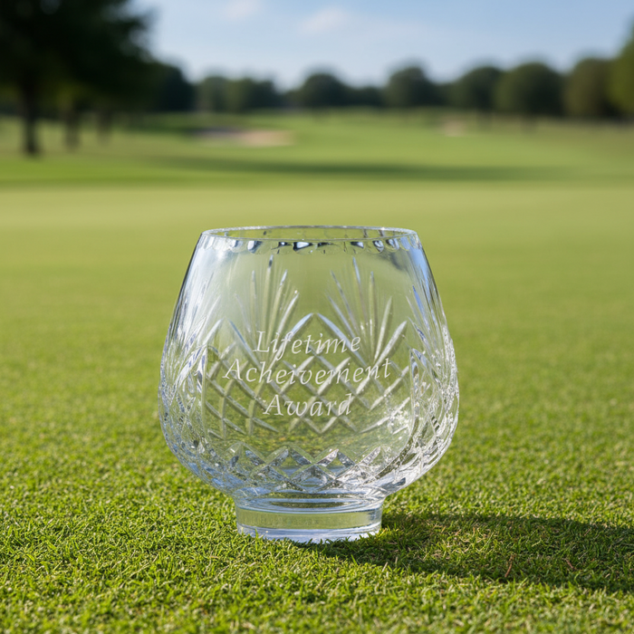 Custom Logo Crystal Bowl Award Engraved Recognition Trophy - Tournamentshowroom.com