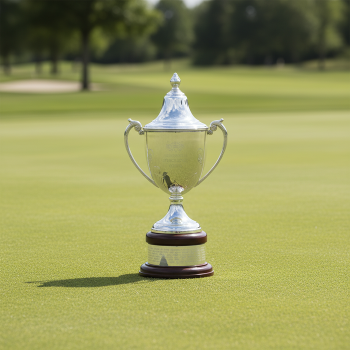 Custom Logo Silver Golf Trophy Cup Award - Tournamentshowroom.com