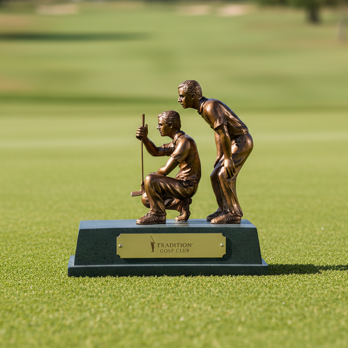 Custom Logo Golf Partners Award with Engraved Plate - Tournamentshowroom.com