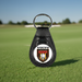 Full Color Leather Teardrop Fob Golf Key Chain - Tournamentshowroom.com
