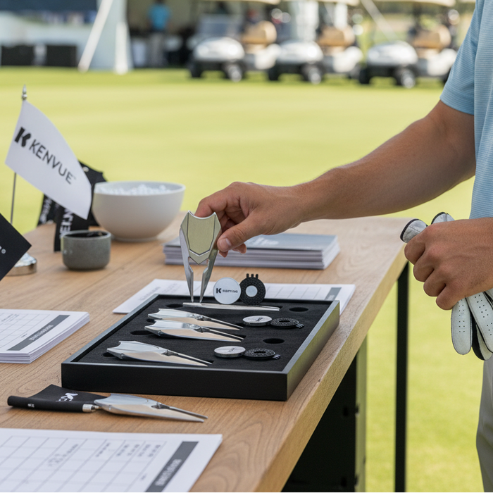 Custom Logo TiTUS® Golf Essentials Metal Set 3-in-1 Gift Kit