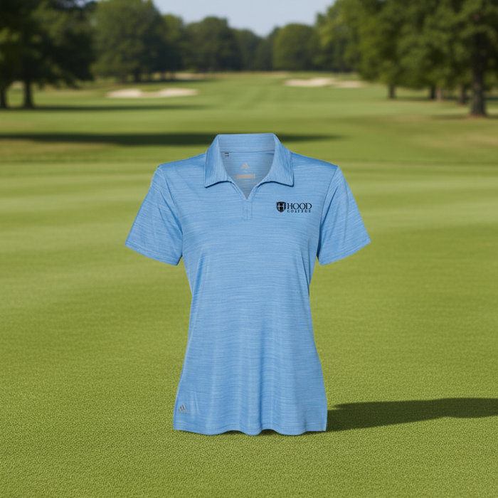 Custom Logo Adidas Women's Mélange Golf Polo with UPF 50+