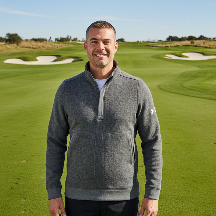 Custom Under Armour Men's Elevate 1/4 Zip Sweater Embroidered with your Logo - Tournamentshowroom.com