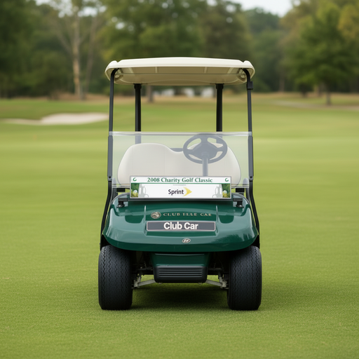 Custom Logo Golf Cart Windshield Sponsor Sticker 36 x 8 - Tournamentshowroom.com