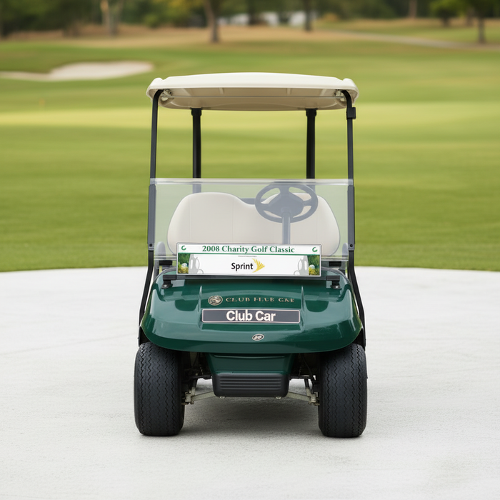 Custom Logo Golf Cart Windshield Sponsor Sticker 36 x 8