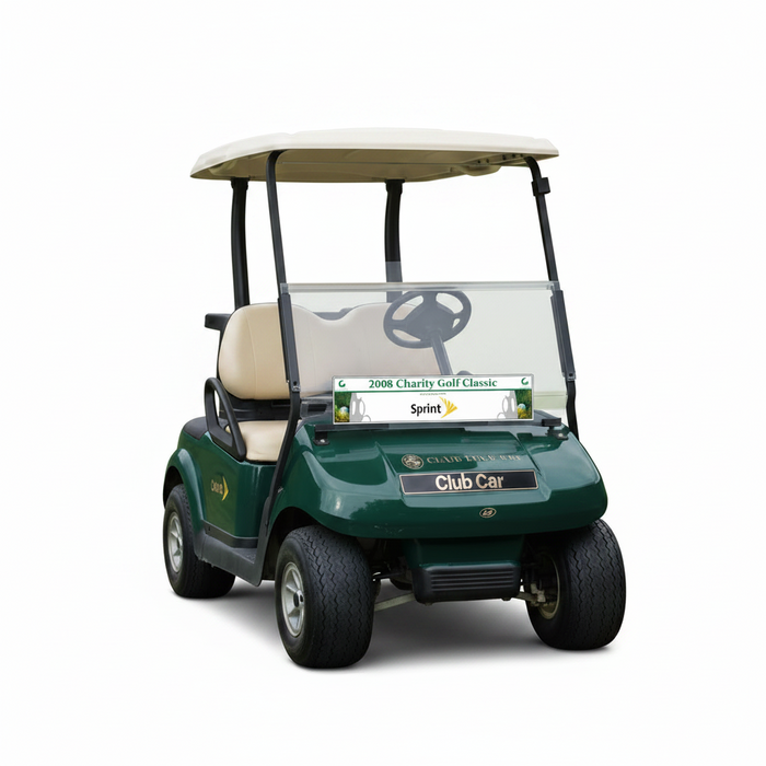 Custom Logo Golf Cart Windshield Sponsor Sticker 36 x 8