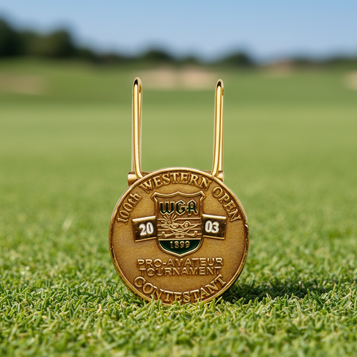 Custom Logo French Fold Money Clip w/ Medallion - Tournamentshowroom.com