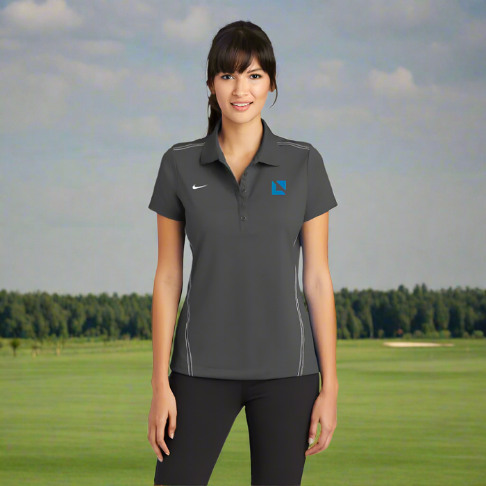 Custom Logo Embroidered Nike Golf Ladies Dri-FIT Sport Swoosh Pique Polo - Tournamentshowroom.com