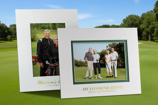 Custom Logo Golf Ball Texture Photo Frame - Tournamentshowroom.com
