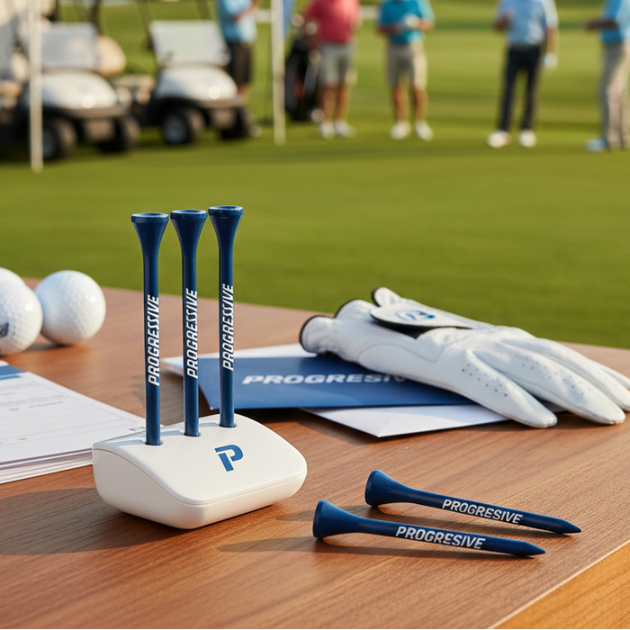 Custom Logo Wooden Golf Tee Pack 4 Tees Economy Set