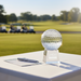 Custom Logo Crystal Golf Award with Glass Golf Ball Trophy - Tournamentshowroom.com