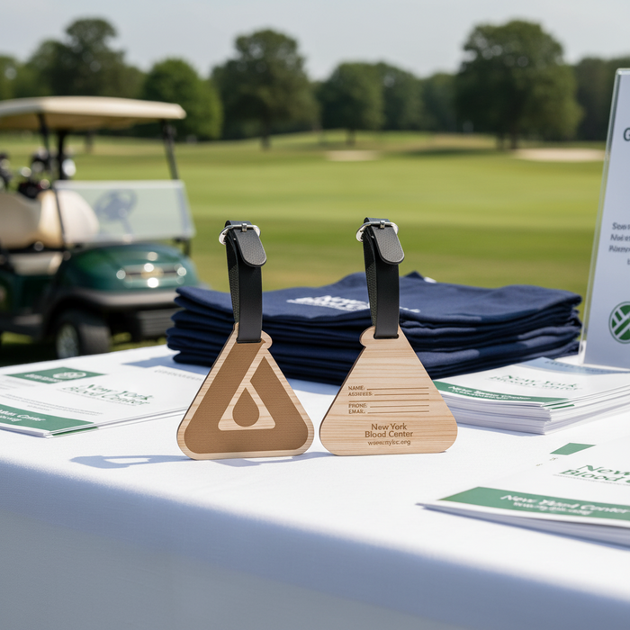 Custom Logo Golf Wood Luggage Tags