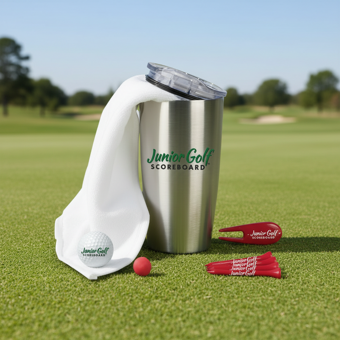 Custom Logo Golf Gift Kit with Bridgestone E6 & 20 oz Tumbler - Tournamentshowroom.com