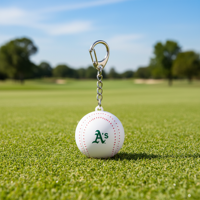 Custom Logo SPF15 Lip Balm Keychain Baseball Design