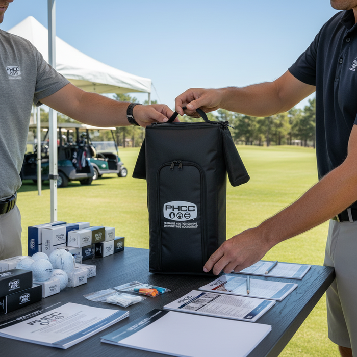 Custom Logo 9 Can Golf Cooler Bag with Ice Pack