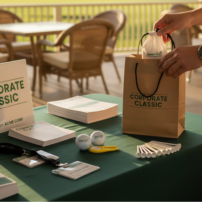 Custom Logo Golf Tees & Divot Tool Pouch Kit