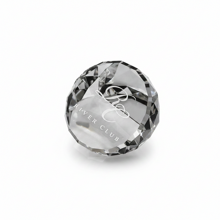 Standing Faceted Paperweight Etched with your Logo - Tournamentshowroom.com