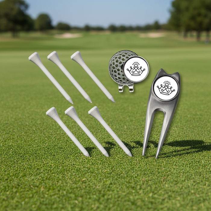 Custom Logo Golf Quick Pack with Divot Tool & Hat Clip - Tournamentshowroom.com