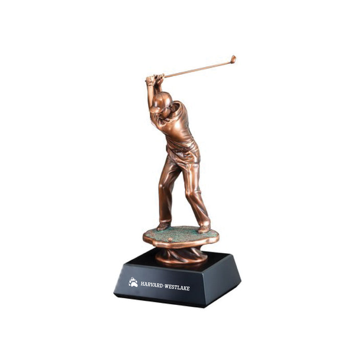 Custom Engaved Bronzed Golfer Trophy