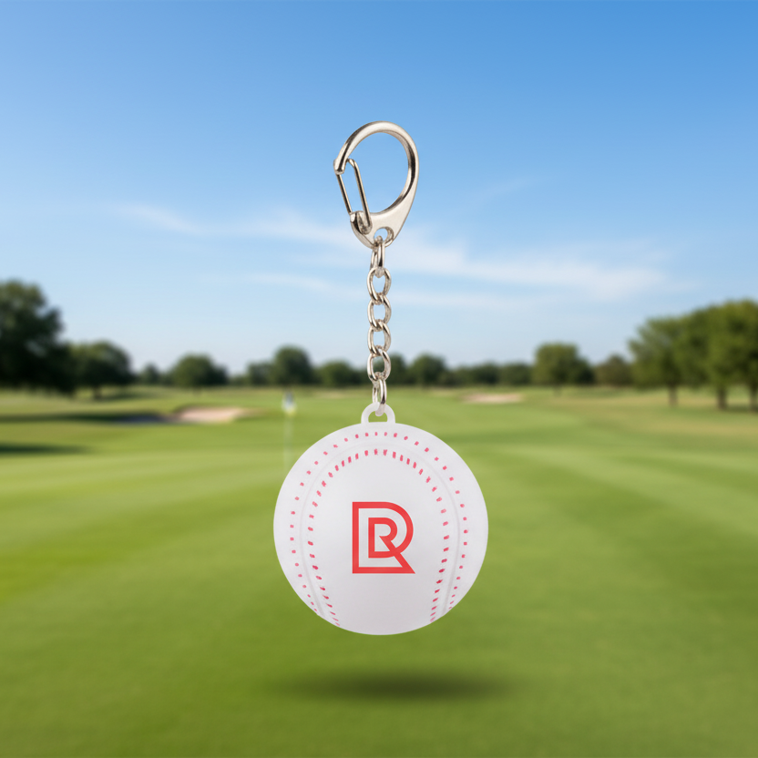Custom Logo Baseball Keychain Lip Balm with SPF15 - Tournamentshowroom.com