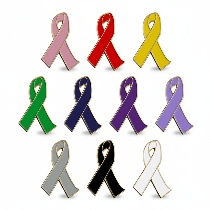 Custom Imprint Awareness Ribbon Lapel Pin-Tournamentshowroom.com