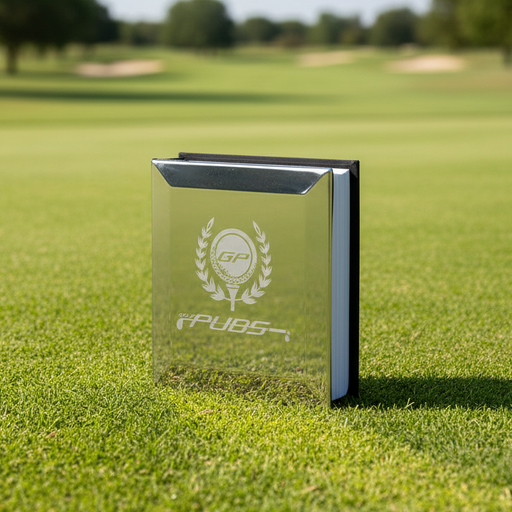 Custom Logo Engraved Golf Photo Album Nickel Plated - Tournamentshowroom.com