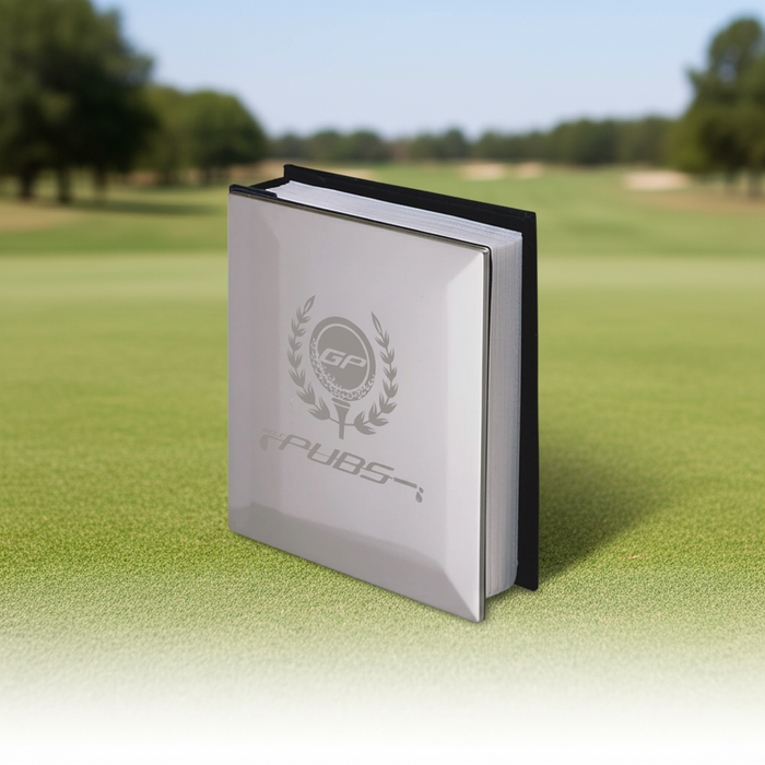 Custom Logo Engraved Golf Photo Album Nickel Plated