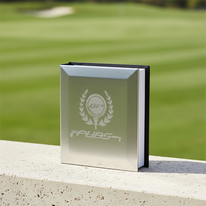 Custom Logo Engraved Golf Photo Album Nickel Plated