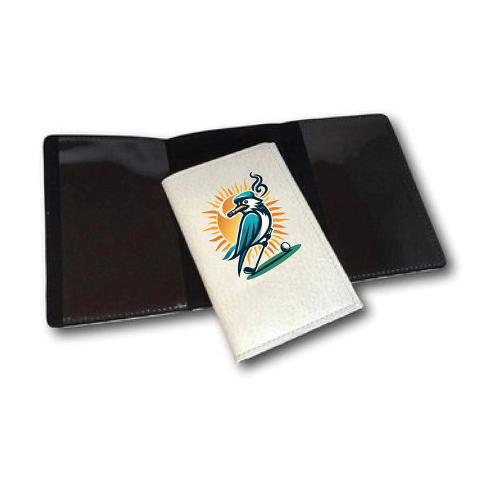 Custom 4-color Logo Tri-Fold Leather Golf Scorecard Holder