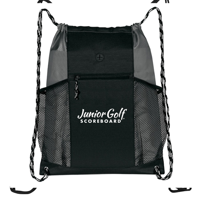 Golf Two-Tone Multi-Pockets Drawstring Pack