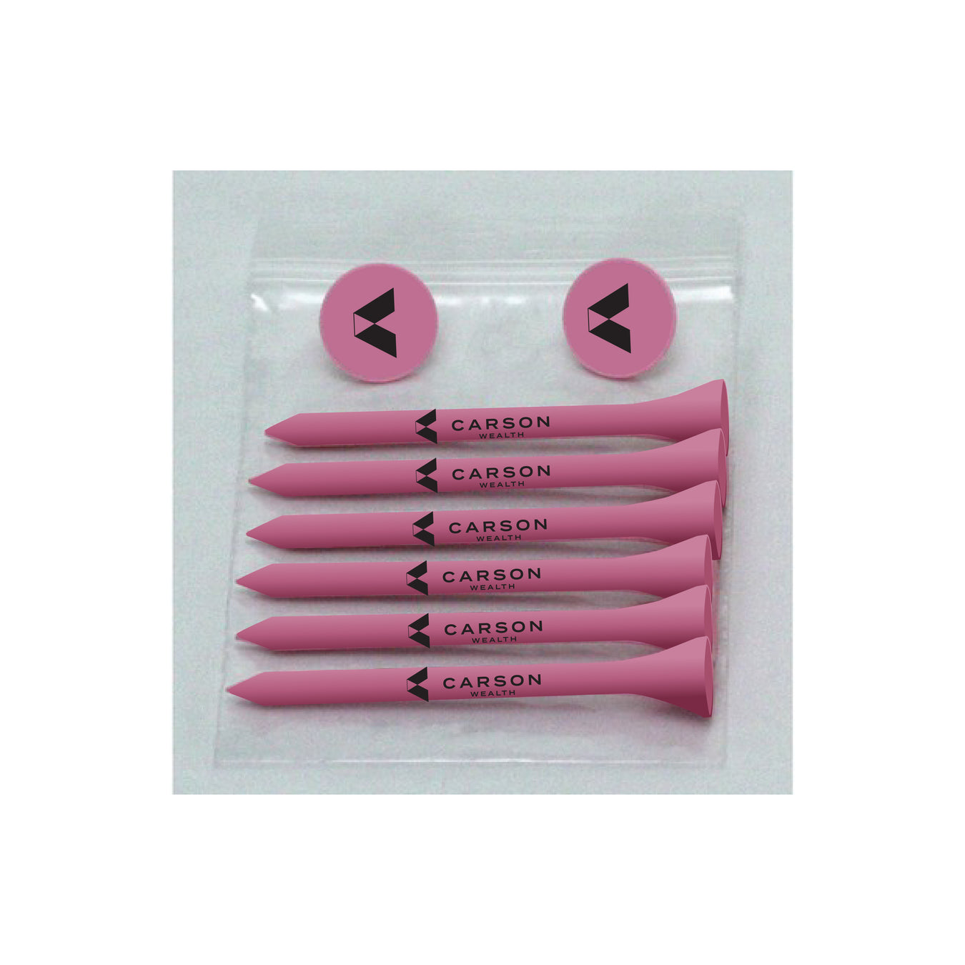 Personalized Golf Tee Pack with 6 Tees and 2 Ball Markers-Tournamentshowroom.com