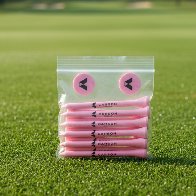 Custom Logo Personalized Golf Tee Pack with 6 Tees and 2 Ball Markers - Tournamentshowroom.com