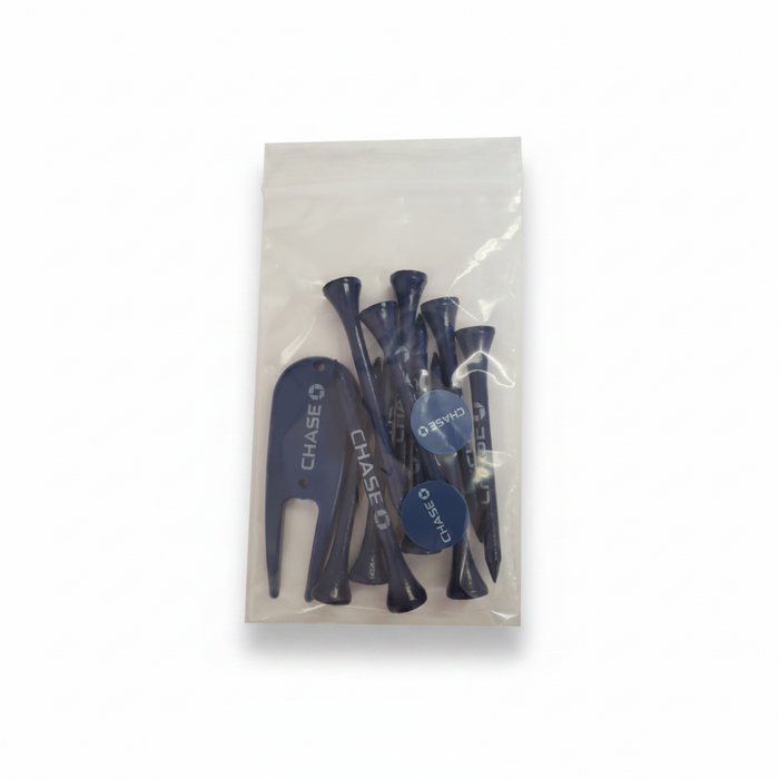 Custom Logo Golf Essentials Polybag Combo Tournament Gift Set