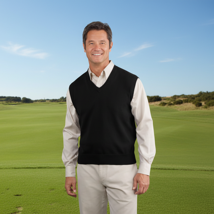 Custom Logo Port Authority®  Easy Care Sweater Vest - Tournamentshowroom.com