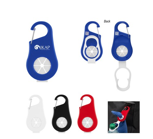 Custom Logo - Towel & Water Bottle Holder Carabiner - Tournamentshowroom.com