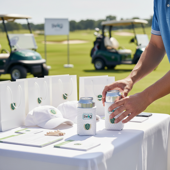 Custom Logo 12 oz Swig Life Golf Ball Insulated Can Coolie