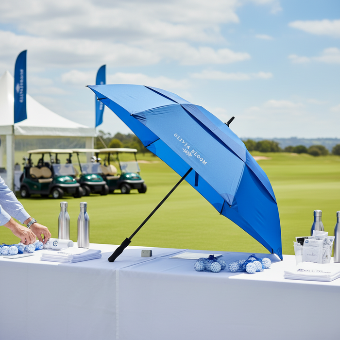 Custom Logo 60" Windproof Golf Umbrella with Auto Open