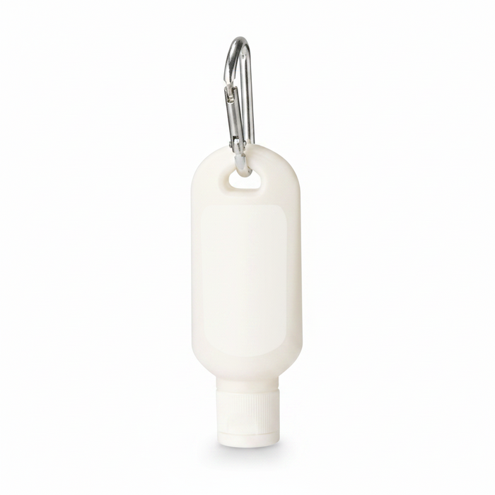 Custom Logo  1 Oz SPF 30 Clip On Sunscreen with Carabiner - Tournamentshowroom.com