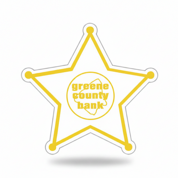 Custom Logo Star Shaped Name Badge - Tournamentshowroom.com