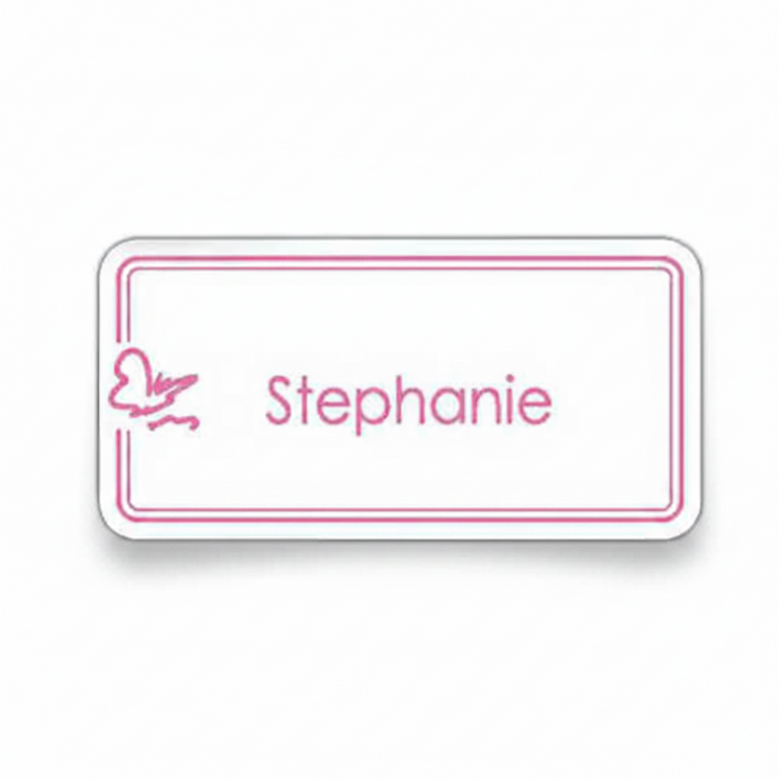 Custom Logo Mini Slim Name Badge – Digital Printed Styrene - Tournamentshowroom.com