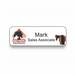 Custom Logo Golf Plastic Name Badge with Full-Color Print - Tournamentshowroom.com
