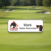 Custom Logo Golf Plastic Name Badge with Full-Color Print - Tournamentshowroom.com