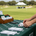 Custom Logo Golf Plastic Name Badge with Full-Color Print - Tournamentshowroom.com