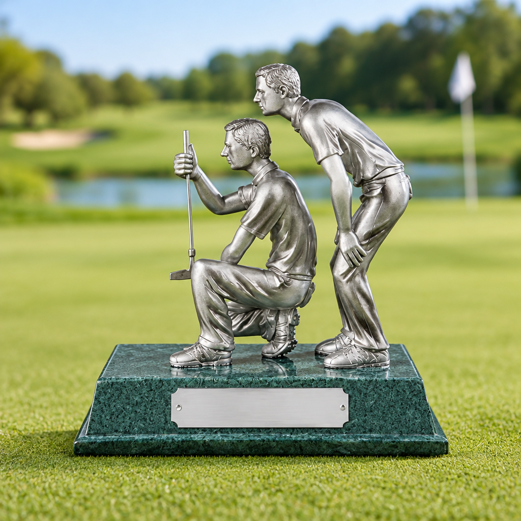 Antique Silver Large Partner Golf Award