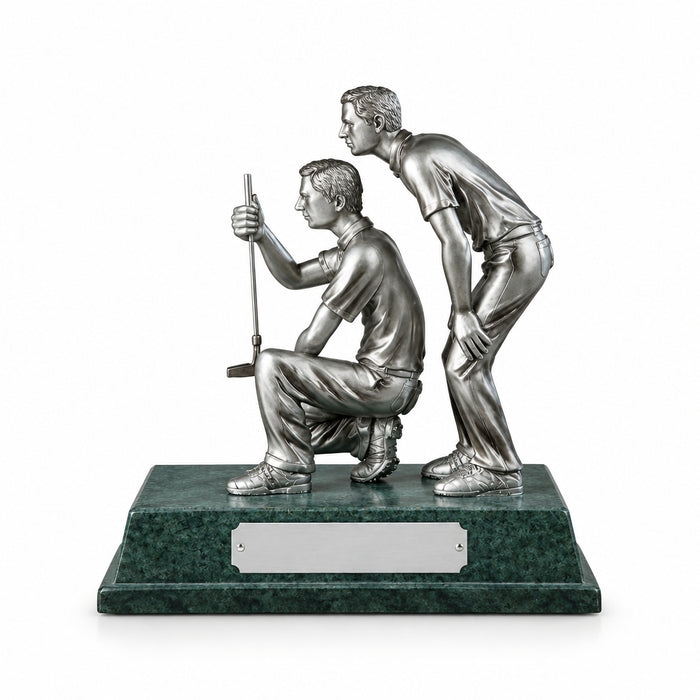 Antique Silver Large Partner Golf Award 