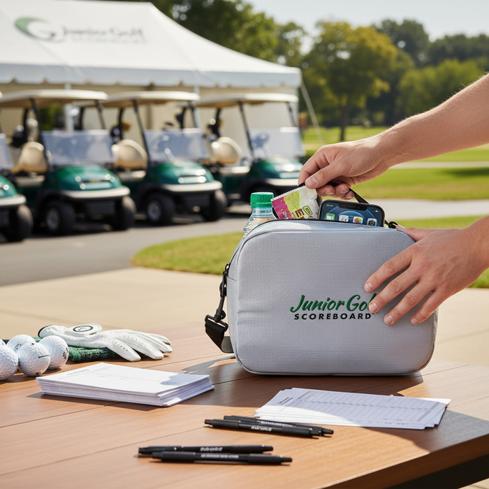 Custom Logo Golf Convertible Zippered Pouch with Shoulder Strap