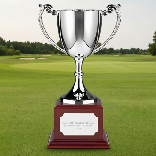 Custom Logo Engraved SWATKINS ENDURANCE NICKEL PLATED CUP AWARD - Tournamentshowroom.com