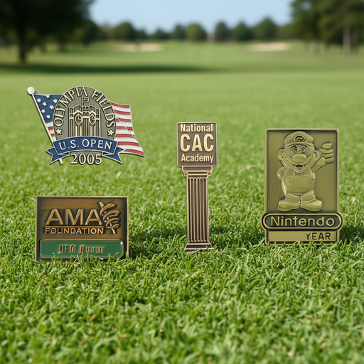 Custom Logo Antique Finish Golf Lapel Pins – Die-Struck Metal - Tournamentshowroom.com