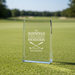 Custom Logo Vertical Wedge  Optical Crystal Golf Award - Tournamentshowroom.com